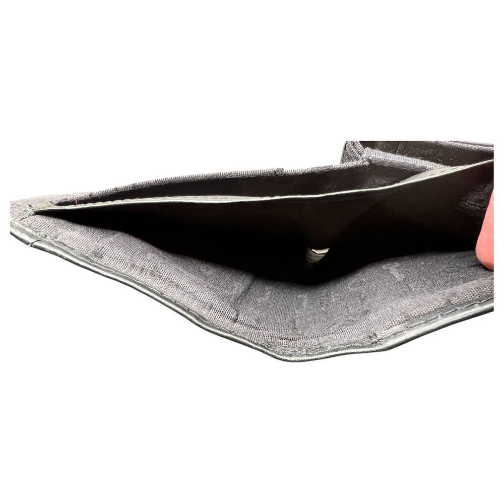 FOSSIL Y2K Long Live Vintage 1954 Trifold Wallet Women's Black Leather 5.5"x4" - Picture 9 of 9